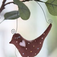 Polka Dot Bird Ornament
