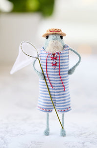 summer themed knitted animals and decorations