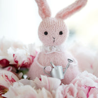 Pink Rabbit with a Watering Can