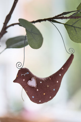 Polka Dot Bird Ornament