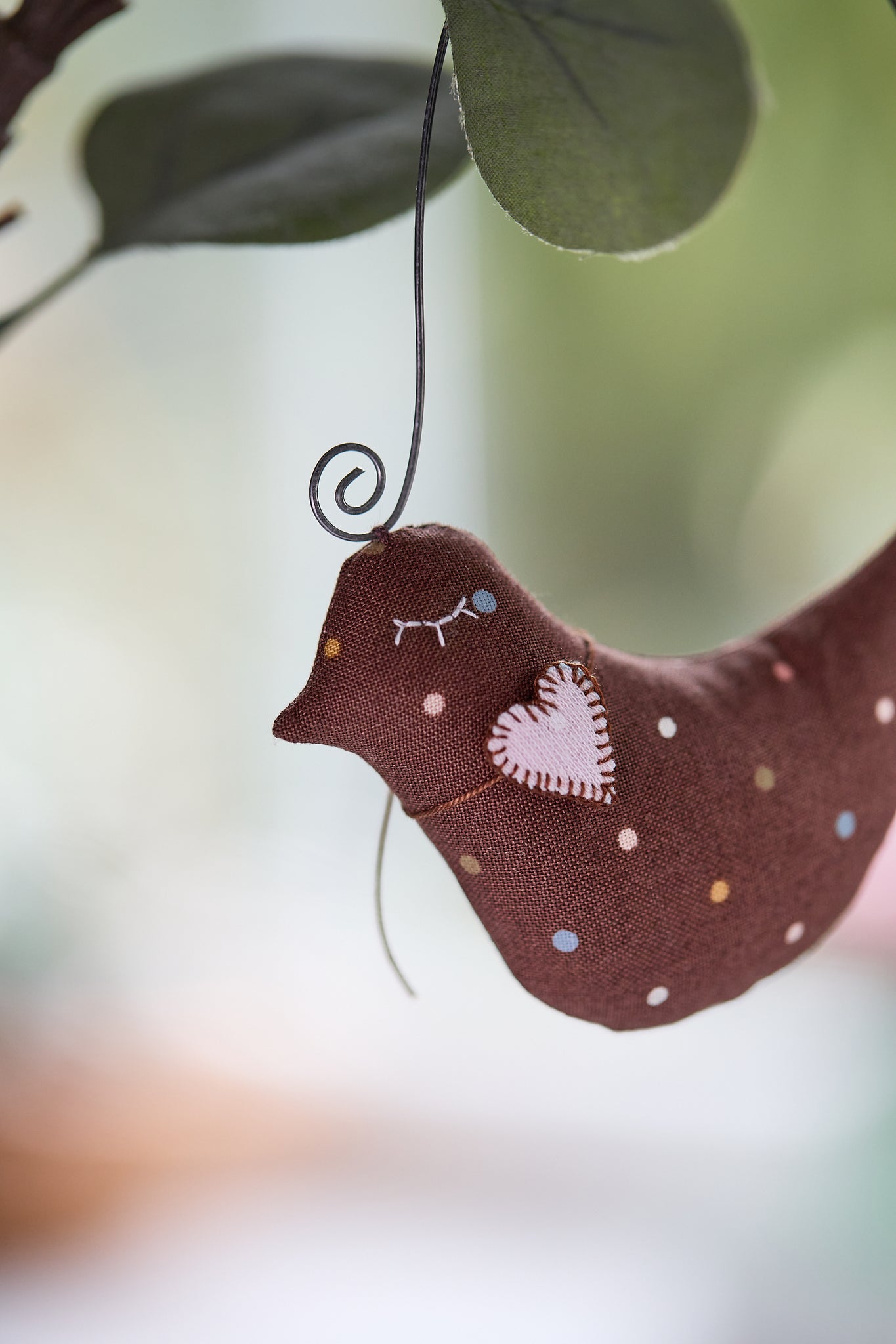 Polka Dot Birds Hanging