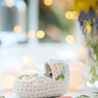 Sleepy Bunny in a Baby Basket
