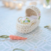 Sleepy Bunny in a Baby Basket