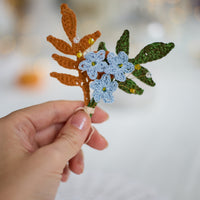 Mixed Leaves Forget-me-nots Bouquet 15cm