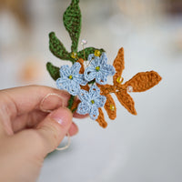 Mixed Leaves Forget-me-nots Bouquet 15cm