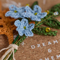 Mixed Leaves Forget-me-nots Bouquet 15cm