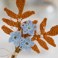 Autumn Leaves Forget-me-nots Bouquet 15cm