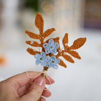 Autumn Leaves Forget-me-nots Bouquet 15cm