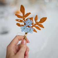 Autumn Leaves Forget-me-nots Bouquet 15cm