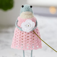 June, knitted frog