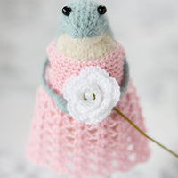 June, knitted frog