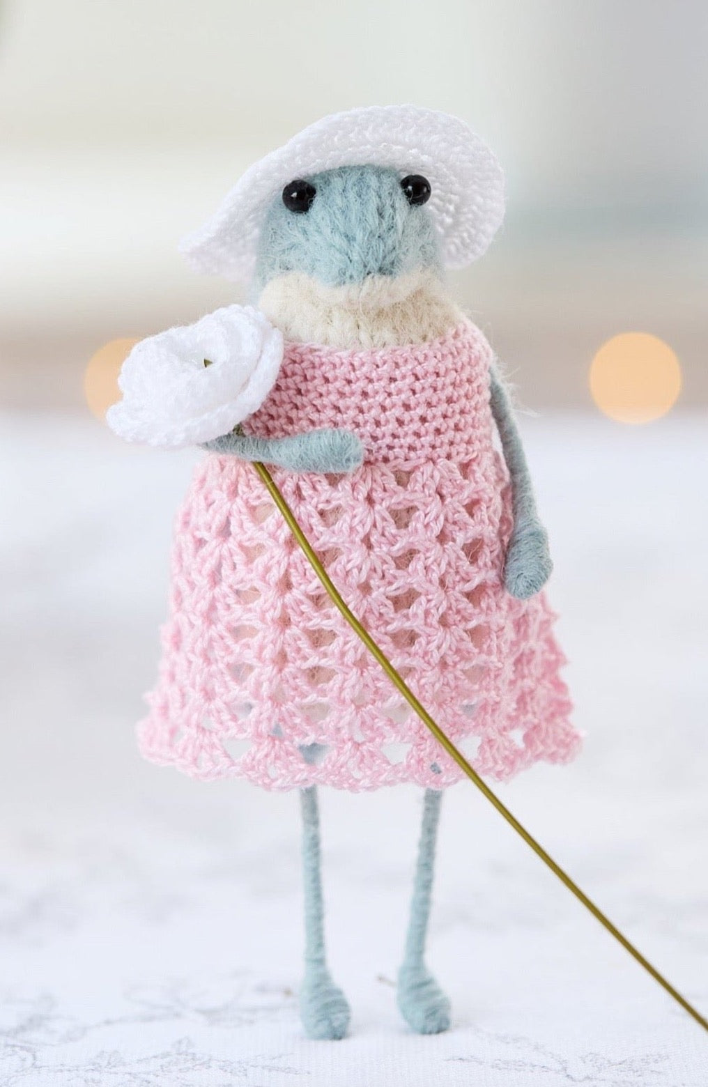 June, knitted frog