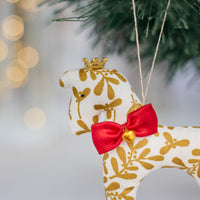 Golden Rocking Horse Ornament