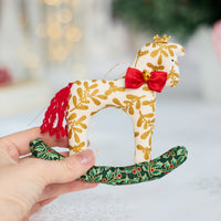 Golden Rocking Horse Ornament