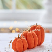 Set of 3 Felted Pumpkins