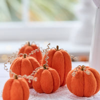 Set of 3 Felted Pumpkins