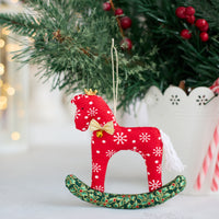 Red Rocking Horse Ornament