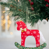 Red Rocking Horse Ornament