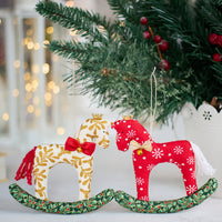 Golden Rocking Horse Ornament