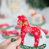 Red Rocking Horse Ornament