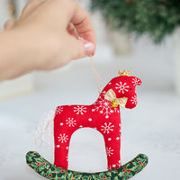 Red Rocking Horse Ornament