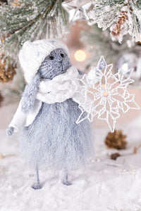 Christmas Rabbit with Snowflake