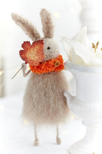 Knitted Bunny, Autumn Home Decoration