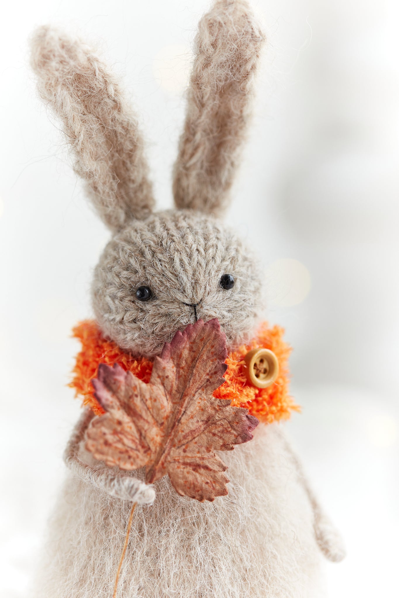 Knitted Bunny, Autumn Home Decoration