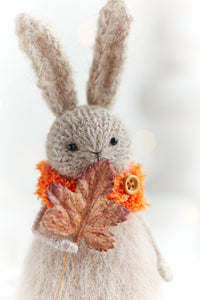 Knitted Bunny, Autumn Home Decoration
