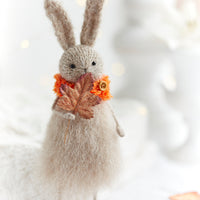 Knitted Bunny, Autumn Home Decoration